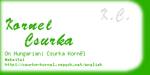kornel csurka business card